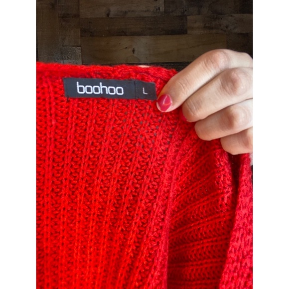 Red Cropped Sweater - Picture 4 of 4